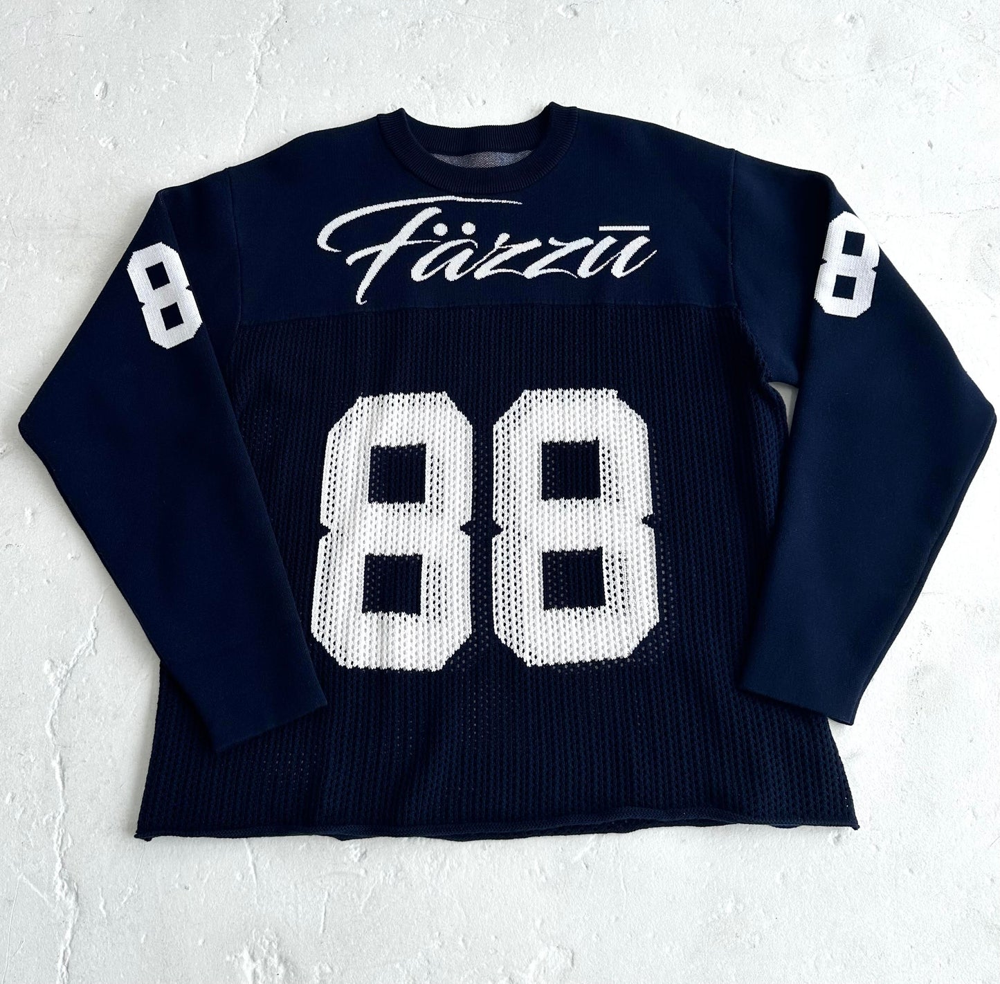 Navy Knitted Football Jersey