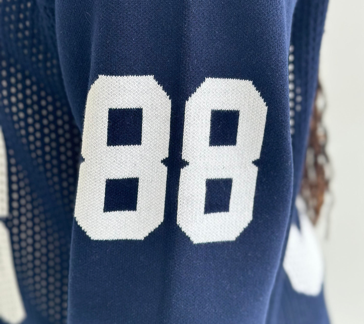 Navy Knitted Football Jersey