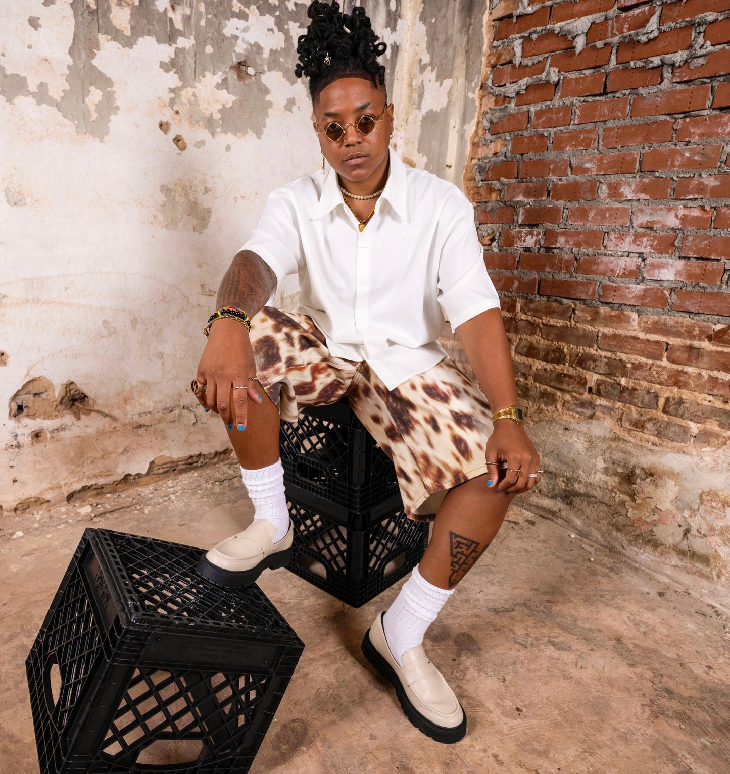 Boxy White Button Down